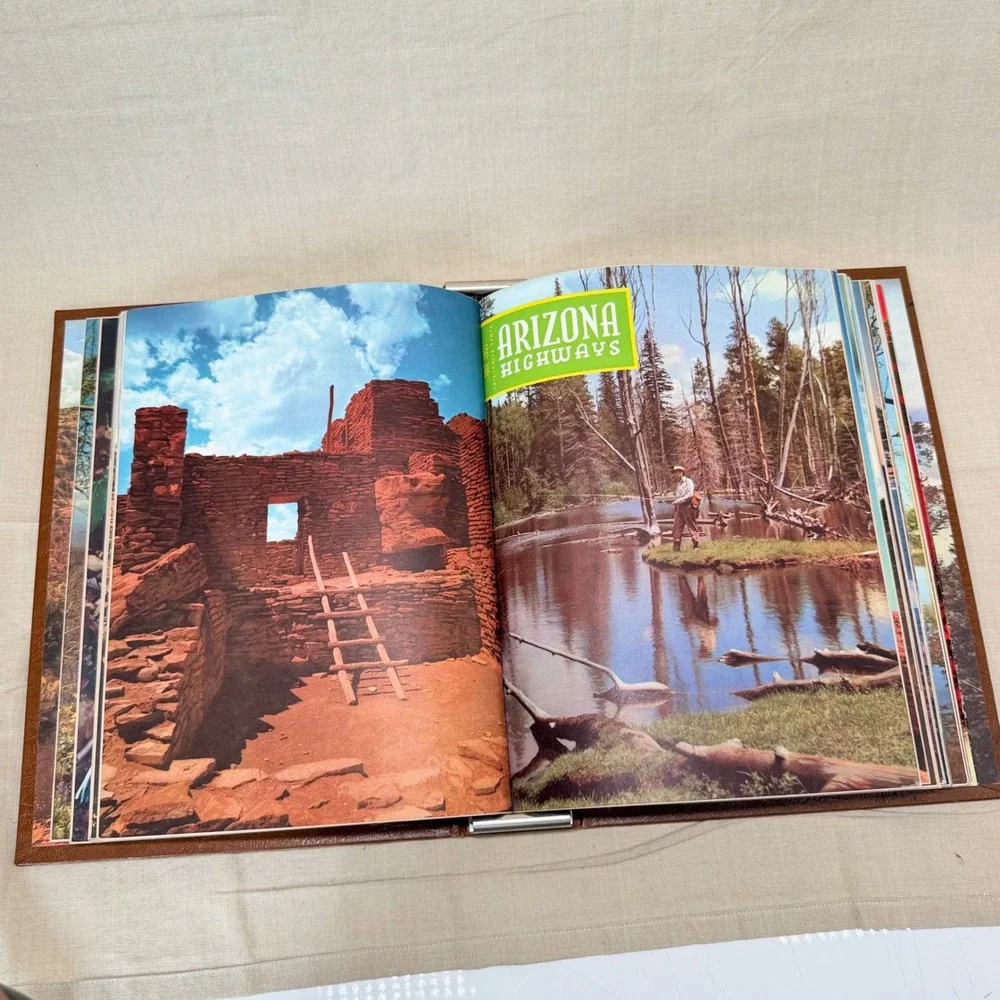 Vintage Arizona Highways Magazine Binder Display Book Southwestern Photography